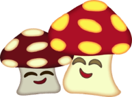cartoon mushrooms